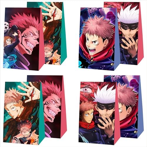 Bolsas de Regalo de Cumpleaños Kuailaihai 12pcs de Jujutsu Kaisen, Suministros para Decoraciones de Fiesta de Cumpleaños. - imagen 1