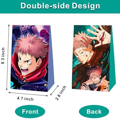Bolsas de Regalo de Cumpleaños Kuailaihai 12pcs de Jujutsu Kaisen, Suministros para Decoraciones de Fiesta de Cumpleaños. - imagen 3