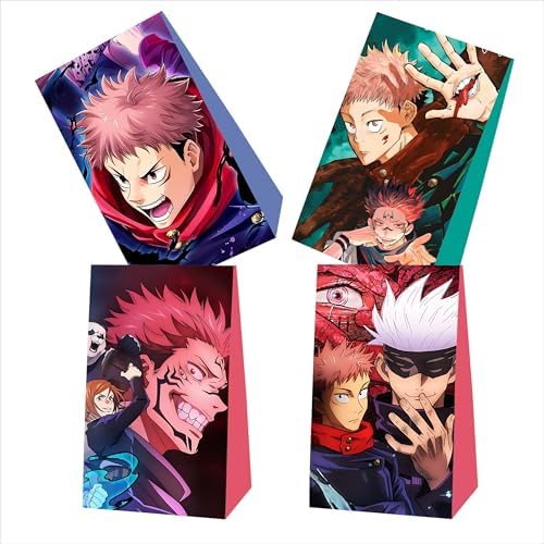 Bolsas de Regalo de Cumpleaños Kuailaihai 12pcs de Jujutsu Kaisen, Suministros para Decoraciones de Fiesta de Cumpleaños. - imagen 4