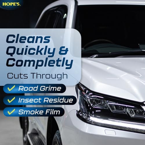 Limpiador de Cristales Automotriz HOPE'S Perfect Glass - Sin Rayas, Seguro para Tintado, 23 Fl Oz, Elimina Manchas y Suciedad de Carretera, Paquete - imagen 7
