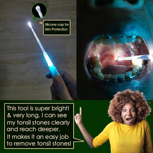 Herramienta Mejorada Airgoesin para Remover Piedras de Amígdalas con 2 Luces + Jeringa de Irrigación para Enjuague Oral y Aliento Fresco - imagen 4