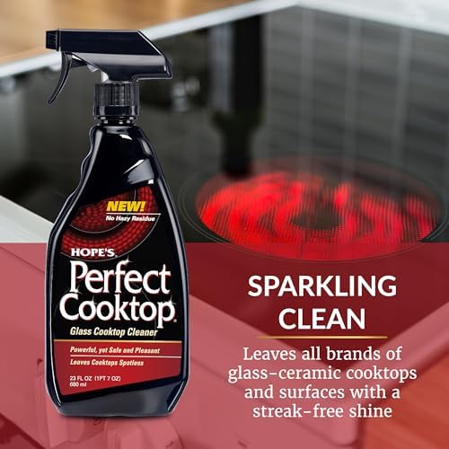 Limpiador de Estufa de Cerámica HOPE'S Perfect Cooktop Spray, 23 Fl Oz, Sin Residuos, Elimina Grasa y Aceite, Sin Fragancia, Pack de 1 - imagen 4