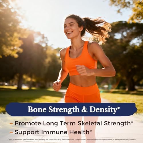 Vitalitown Vitamina D3 K2 y Calcio 1200 mg, 5000 IU, Alta Potencia para Huesos, Dientes y Sistema Inmunológico, 60 Tabletas - imagen 4