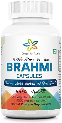 Cápsulas Orgánicas Aura Brahmi - 120 Contenidos. Fortalece Naturalmente la Inmunidad y la Memoria. Superalimento Verde Integral. Sin OGM - Sin Gluten. - imagen 1