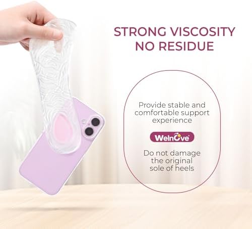 Plantillas de Gel para Tacones Altos - Welnove, Inserciones Invisibles de Densidad Doble, Absorción de Impactos, Confort para Sandalias y Zapatos, - imagen 5