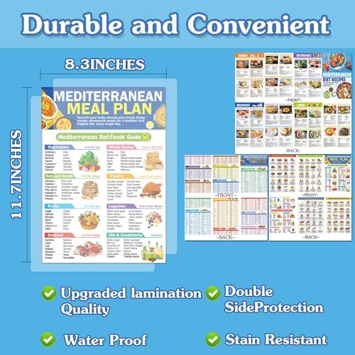 Guía de Alimentos de la Dieta Mediterránea: Planificador de Comidas de 3 Piezas, Recetas Fáciles, Bajo en Carbohidratos y Calorías, Ideal para - imagen 3