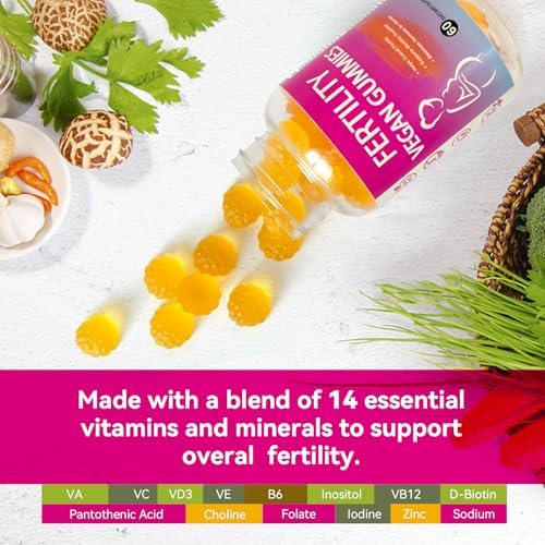 Gomitas de Fertilidad para Mujeres, Ácido Fólico para Concepción Rápida, 60 Gummies que Apoyan el Equilibrio Hormonal, Ovulación y Ciclo Menstrual - imagen 2
