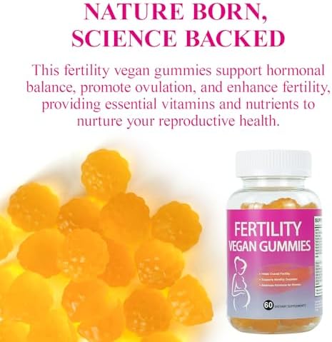Gomitas de Fertilidad para Mujeres, Ácido Fólico para Concepción Rápida, 60 Gummies que Apoyan el Equilibrio Hormonal, Ovulación y Ciclo Menstrual - imagen 5