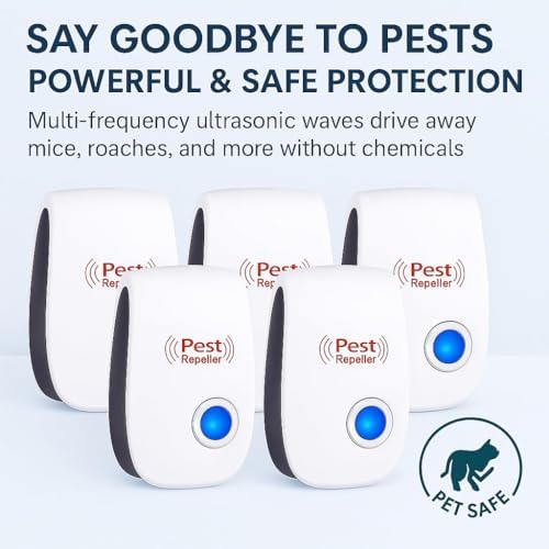 Repelente Ultrasonido de Plagas y Insectos para Interior, 6 Paquetes para Cucarachas, Roedores, Ratones, Mosquitos, Arañas y Más - imagen 4