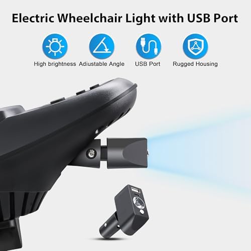 Accesorios para Silla de Ruedas Eléctrica con Luz LED, Controlador de Iluminación Nocturna Ajustable, Conector XLR de 3 Pines, Alta Brillantez - imagen 2