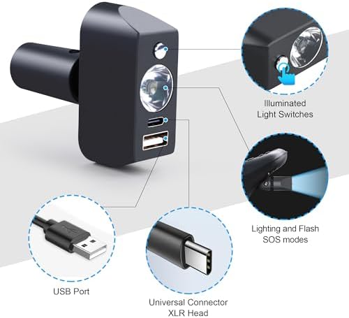 Accesorios para Silla de Ruedas Eléctrica con Luz LED, Controlador de Iluminación Nocturna Ajustable, Conector XLR de 3 Pines, Alta Brillantez - imagen 5