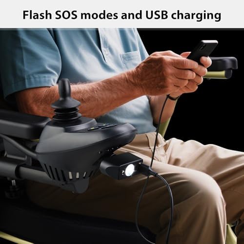 Accesorios para Silla de Ruedas Eléctrica con Luz LED, Controlador de Iluminación Nocturna Ajustable, Conector XLR de 3 Pines, Alta Brillantez - imagen 7