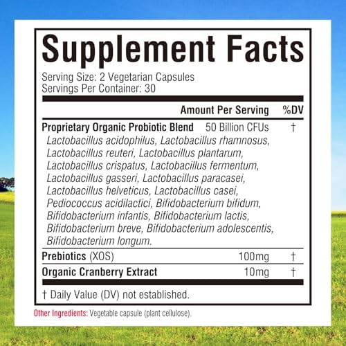 Probióticos Innate Vitality para Mujeres, 50 Mil Millones de CFUs, 17 Cepas Comprobadas, 60 Cápsulas Veganas, Con Prebióticos y Extracto de Arándano, - imagen 6
