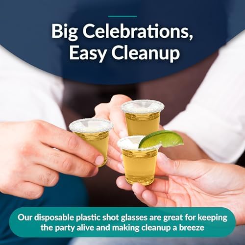 Vasos desechables de plástico Reli de 2 oz (110 piezas) | Copas claras para gelatina | Mini vasos para fiestas, salsas y muestras | A prueba de - imagen 5