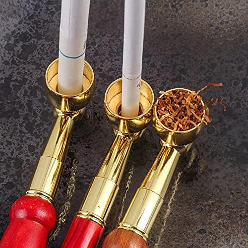 Pipa de Madera para Tabaco con Herramienta Limpiadora y Bolsa Negra, Kit de Accesorios para Pipa Kiseru de 6 pulgadas (Rojo) - imagen 4