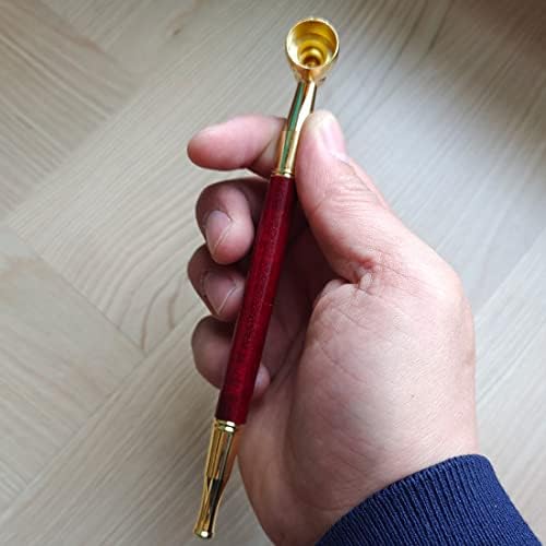 Pipa de Madera para Tabaco con Herramienta Limpiadora y Bolsa Negra, Kit de Accesorios para Pipa Kiseru de 6 pulgadas (Rojo) - imagen 5
