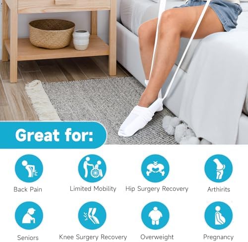 Herramienta para Ponerse Calcetas Fanwer y Asistente para Pantalones para Personas Mayores, Discapacitadas, Embarazadas y Diabéticas - Ayuda para - imagen 4