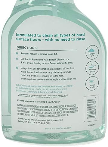 Limpiador de Superficies Duras Shaw Floors para Cerámica, Laminado, Madera y Vinilo de Lujo, Spray de 32 oz - imagen 3