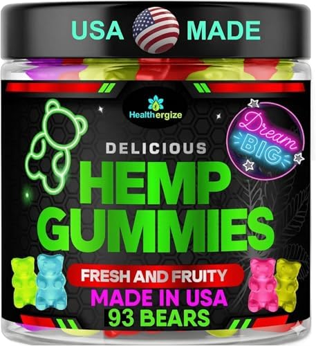 Gomitas de Cáñamo para Sueño Profundo - Calmantes y Tranquilizantes - 93 Unidades de Caramelos de Goma con Aceite de Cáñamo - Hecho en EE. UU. - imagen 1