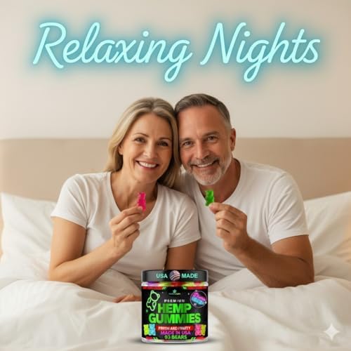 Gomitas de Cáñamo para Sueño Profundo - Calmantes y Tranquilizantes - 93 Unidades de Caramelos de Goma con Aceite de Cáñamo - Hecho en EE. UU. - imagen 2