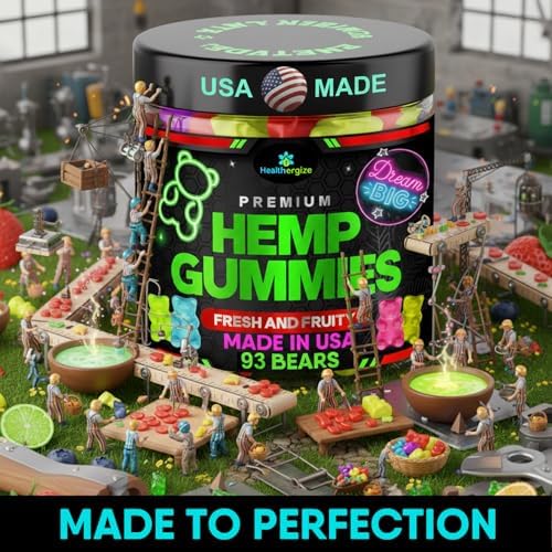 Gomitas de Cáñamo para Sueño Profundo - Calmantes y Tranquilizantes - 93 Unidades de Caramelos de Goma con Aceite de Cáñamo - Hecho en EE. UU. - imagen 7