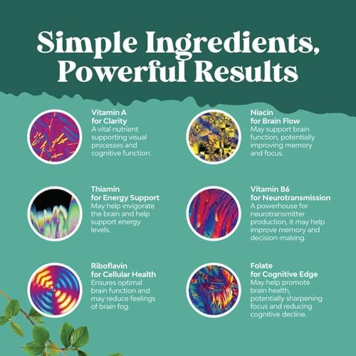 Suplemento Avanzado para la Memoria y Concentración - Nootrópicos para el Apoyo Cognitivo con Vitaminas para Adultos - 60 Cápsulas - imagen 5