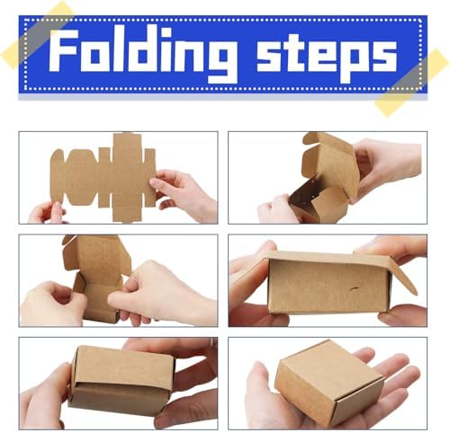 Cajas de Regalo Mini BadenBach 100 Piezas, 2.16 x 2.16 x 0.98, Cajas de Cartón para Joyería, Perfectas para Jabones, Manualidades y Fiestas - imagen 3