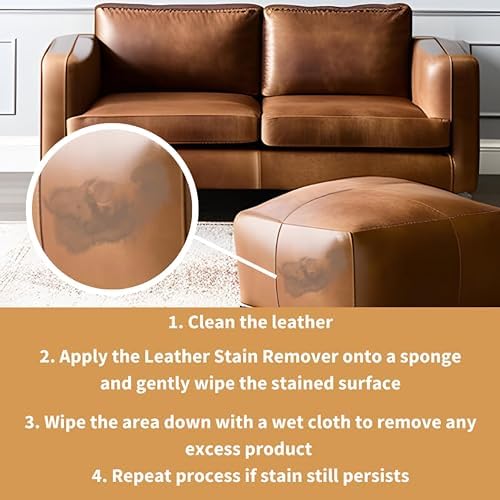 Removedor de Manchas para Cuero | Elimina Rápidamente Manchas Difíciles | Ideal para Transferencia de Tinte, Pintura, Derrames de Comida | Limpia - imagen 3