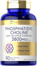 Suplemento de Fosfatidilcolina Carlyle | 3,800mg | 90 Cápsulas Blandas de Liberación Rápida | Sin OGM y Sin Gluten - imagen 1