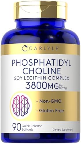 Suplemento de Fosfatidilcolina Carlyle | 3,800mg | 90 Cápsulas Blandas de Liberación Rápida | Sin OGM y Sin Gluten - imagen 1