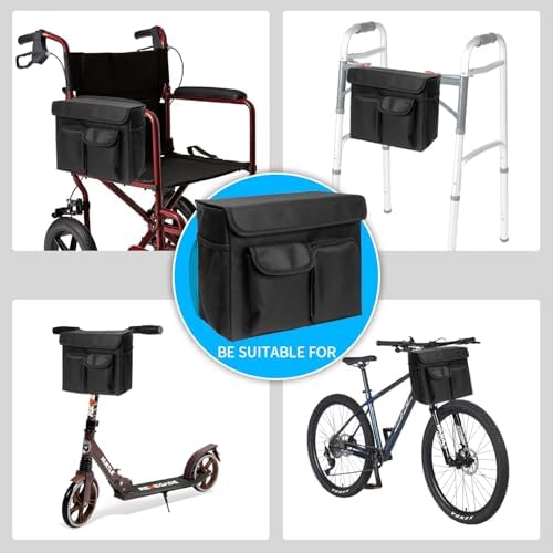 Canasta para Scooter Eléctrico BOHEMIABY - Bolsa Conveniente con Compartimento para Laptop de 14 Pulgadas y Portavasos, Instalación Fácil, Accesorios - imagen 6