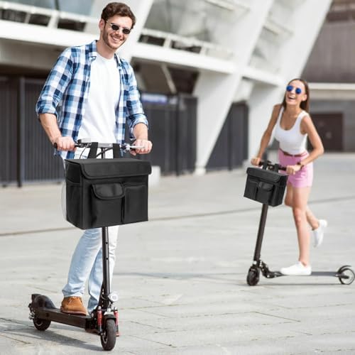 Canasta para Scooter Eléctrico BOHEMIABY - Bolsa Conveniente con Compartimento para Laptop de 14 Pulgadas y Portavasos, Instalación Fácil, Accesorios - imagen 7