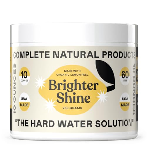 Limpiador en Polvo para Lavavajillas Brighter Shine - 60 Usos, Aditivo Natural de Ácido Cítrico con Limón, Elimina Manchas de Agua Dura y Olores, - imagen 1