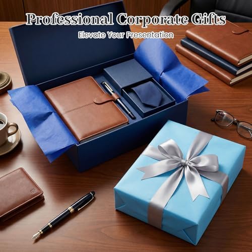 Papel de Seda Azul Shindel, 200 Hojas, 20x28 Pulgadas, Papel de Regalo para Manualidades, Decoraciones de Fiesta y Ramos de Flores - imagen 3