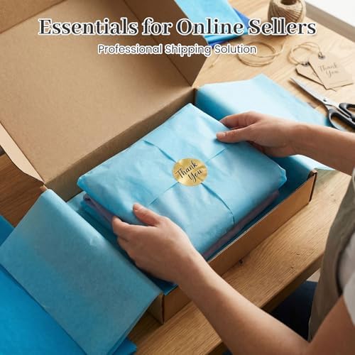 Papel de Seda Azul Shindel, 200 Hojas, 20x28 Pulgadas, Papel de Regalo para Manualidades, Decoraciones de Fiesta y Ramos de Flores - imagen 8