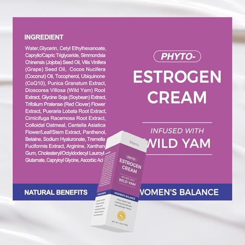 Crema de Estrógeno Siltamu para Mujeres - Soporte para la Menopausia, Hidratante con Pueraria Mirifica, Isoflavonas de Soja y Manteca de Karité - - imagen 7