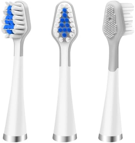 Cabezas de Repuesto para Cepillo de Dientes (3 Piezas) Compatibles con Waterpik Complete Care 5.0/9.0 (CC-01/WP-861) con Raspador de Lengua, STRB-3WW - imagen 1