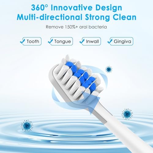 Cabezas de Repuesto para Cepillo de Dientes (3 Piezas) Compatibles con Waterpik Complete Care 5.0/9.0 (CC-01/WP-861) con Raspador de Lengua, STRB-3WW - imagen 4