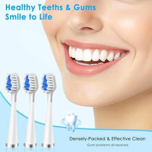 Cabezas de Repuesto para Cepillo de Dientes (3 Piezas) Compatibles con Waterpik Complete Care 5.0/9.0 (CC-01/WP-861) con Raspador de Lengua, STRB-3WW - imagen 6