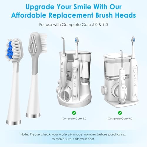 Cabezas de Repuesto para Cepillo de Dientes (3 Piezas) Compatibles con Waterpik Complete Care 5.0/9.0 (CC-01/WP-861) con Raspador de Lengua, STRB-3WW - imagen 7