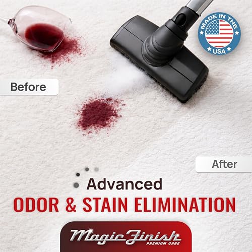 Magic Finish Protein Spotter (32 Oz) – Potente Spray Quitamanchas para Tela y Alfombra – Elimina Manchas de Sangre, Orina de Mascotas, Vómito, Comida - imagen 3