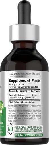 Suplemento de Hierba Eyebright Horbäach | 2 fl oz | Extracto Líquido Super Concentrado | Sin Alcohol, Vegetariano, No OGM, Sin Gluten - imagen 2