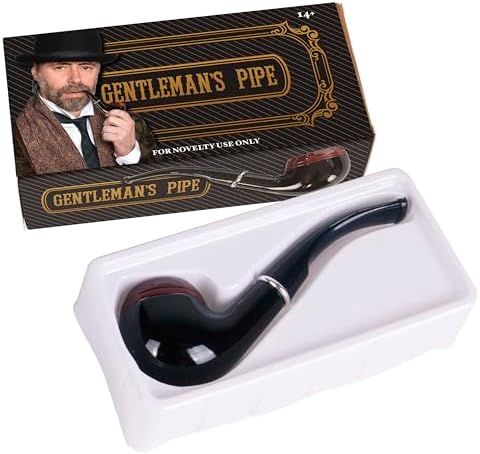 Pipa de Humo Falsa Kangaroo de 5.5 Pulgadas Negra - Accesorio de Disfraz de Capitán para Hugh Hefner - Pipa de Juguete para Fiesta de Año Nuevo - imagen 7