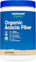 Nutricost Polvo de Fibra de Acacia Orgánica (1 LB) Sin Sabor - Orgánico USDA, Certificado CCOF, 4g de Fibra por Porción, Vegano, Sin OGM, Sin Gluten, - imagen 1