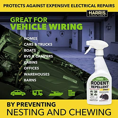 Spray Repelente de Aceite de Menta Harris para Ratones y Roedores, Sustituto Humano de Trampa, 20 oz, para Casa y Motores de Autos - imagen 3
