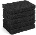 Paquete de 5 Estropajos de Nylon Resistente, Color Negro, 5.5 x 3.15 Pulgadas - imagen 1