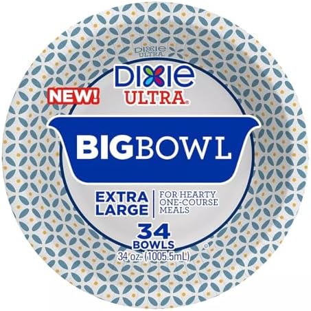 Tazón Desechable de Papel Impreso Georgia Pacific Big Bowl, 34 oz, Paquete de 34 Unidades - imagen 1