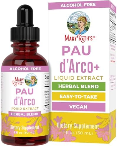 Mezcla Herbal PAU D'Arco de MARYRUTH'S Organics | Hongo Reishi | Raíz de Equinácea angustifolia | Liquen Usnea | Hoja de Tomillo | Vegano | Sin OGM | - imagen 1