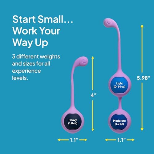 Set de Entrenamiento Kegel Hello Cake para Mujeres - Incluye 3 Bolas de Acero Inoxidable con Fundas de Silicón para Ejercicios de Suelo Pélvico - - imagen 3