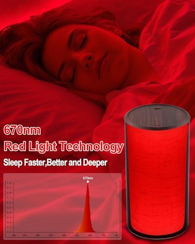 Lámpara de Luz Roja Finezeal 670nm para Dormir - Sin Luz Azul, Recargable, Portátil y Regulable, Lámpara Roja y Ámbar 1500K para Dormitorio y Camping - imagen 2